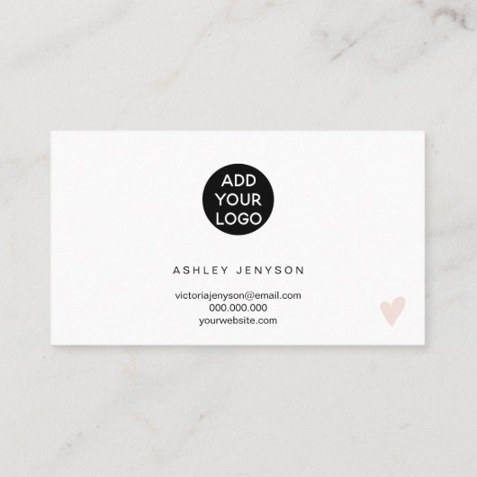 白黒モダンシンプルのロゴのオーダ感謝していーユー 名刺 (裏面)