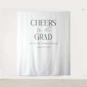 白黒モダンシンプルグラッド写真背景 タペストリー (正面)