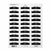 白黒モダンシンプルトレンド設定者事業 ラベル (フルシート)