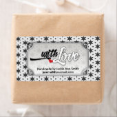 白黒モダンスすごい・スター・ウィット・ラブ… ラベル (インサイチュ)