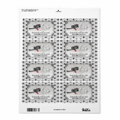 白黒モダンスすごい・スター・ウィット・ラブ… ラベル (フルシート)