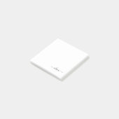 白黒モダンスクリプガーリートのモノグラム名 ポストイット (アングル)