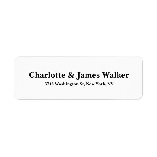 白黒モダンスタイリッシュエレガントファミリー ラベル (正面)