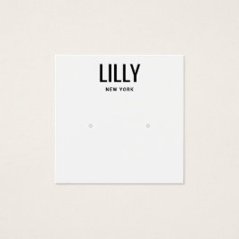 白黒モダンスタッドイヤリング表示カード