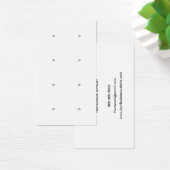 白黒モダンスタッドイヤリング表示カード (デスク)