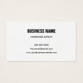 白黒モダンスタッドイヤリング表示カード (裏面)