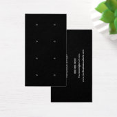 白黒モダンスタッドイヤリング表示カード (デスク)