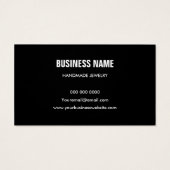 白黒モダンスタッドイヤリング表示カード (裏面)