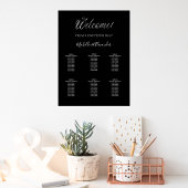 白黒モダンス結婚クリプトの座席表 ポスター