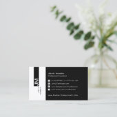 白黒モダンソーシャルメディアの名刺 名刺 (スタンド正面)