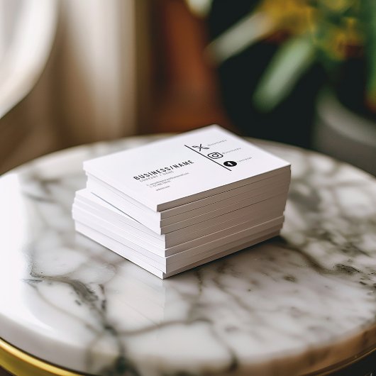 白黒モダンソーシャルメディア 名刺