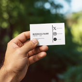 白黒モダンソーシャルメディア 名刺