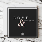 白黒モダンタイポグラフィクリスマスフォト シーズンカード