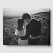 白黒モダンタイポグラフィミセス結婚ズ ゲストブック (裏面)