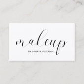 白黒モダンタイポグラフィメイクアップアーティスト 名刺 (正面)