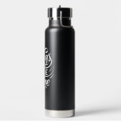 白黒モダンタイポグラフィ ウォーターボトル (左面)