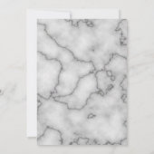 白黒モダンタイポグラフィ | 大理石結婚の 招待状 (裏面)