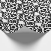 白黒モダンタイル ラッピングペーパー (角)