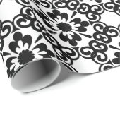 白黒モダンタイル ラッピングペーパー (ロールコーナー)