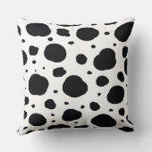 白黒モダンダルマ斑動物パターン クッション (裏面)