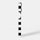 白黒モダンチェッカー板パターン iPhoneケース (右側面)