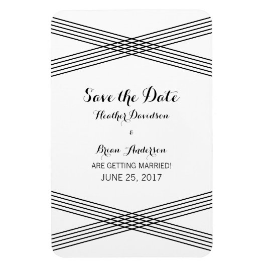 白黒モダンデコ日付磁石を保存 マグネット (縦)