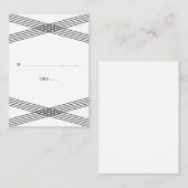 白黒モダンデコ結婚座席表 プレイスカード (正面/裏面)