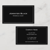 白黒モダンデザイン |名刺 名刺 (正面/裏面)