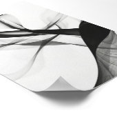 白黒モダンデジタルアート ポスター (角)