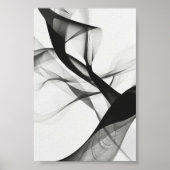 白黒モダンデジタルアート ポスター (正面)