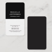白黒モダントレンディースタイリッシュプロフェッショナル 名刺 (正面/裏面)