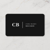 白黒モダントレンディーモノグラスタイリッシュム 名刺 (正面)