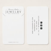 白黒モダンネックレスディスプレイカード (正面&裏面)