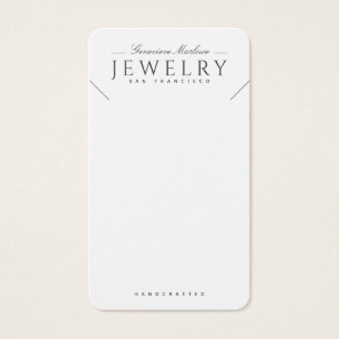 白黒モダンネックレスディスプレイカード