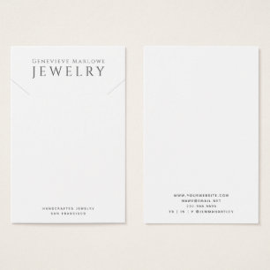 白黒モダンネックレスディスプレイカード