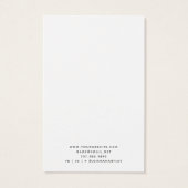 白黒モダンネックレスディスプレイカード (裏面)