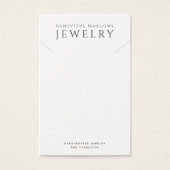 白黒モダンネックレスディスプレイカード (正面)