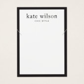 白黒モダンネックレスディスプレイカード (正面)