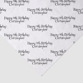 白黒モダンハッピーバースデーティッシュペーパー 薄葉紙 (詳細)