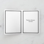 白黒モダンハッピーバースデー カード (内部)