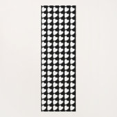 白黒モダンハートパターン ヨガマット (裏面)