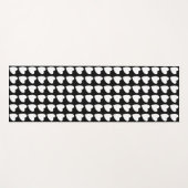 白黒モダンハートパターン ヨガマット (正面(横))