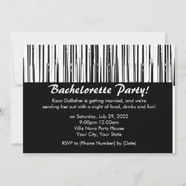 白黒モダンバチェロレッテ招待状 招待状