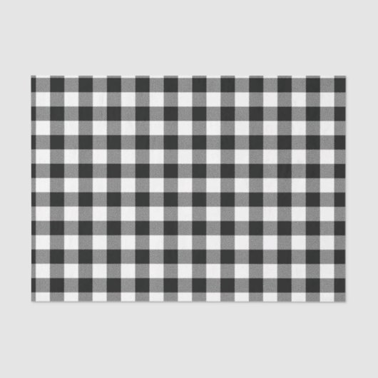 白黒モダンバッファローチェック 薄葉紙 (正面)