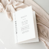 白黒モダンバー（ユダヤ教の）バル・ミツバー冊子折り プログラム