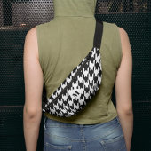 白黒モダンパタ千鳥格子のーンモノグラム ファニーパック