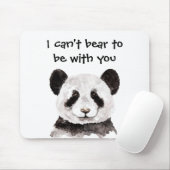 白黒モダンパンダのロマンチックな引用文 マウスパッド (マウス)