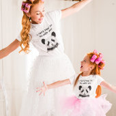 白黒モダンパンダのロマンチックな引用文 Tシャツ