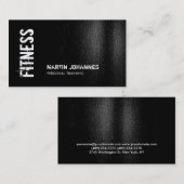 白黒モダンパーソナルトレーナーフィットネススポーツ 名刺 (正面/裏面)