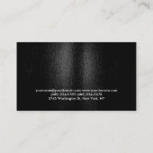 白黒モダンパーソナルトレーナーフィットネススポーツ 名刺 (裏面)